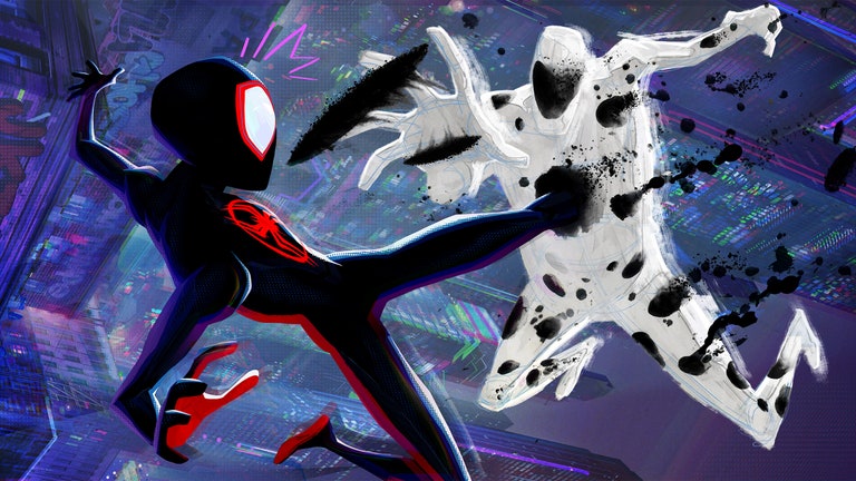Spiderman and The Spot in Spiderman Across the Spiderverse